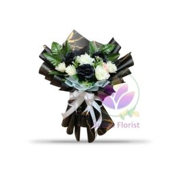 Hand Bouquet Black and White