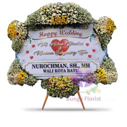 Papan Bunga Wedding Premium Tema Warna Cerah – Dewanti