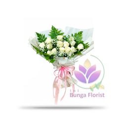 Hand Bouquet White Rose