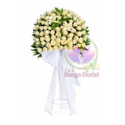 Standing Flower White Minimalis